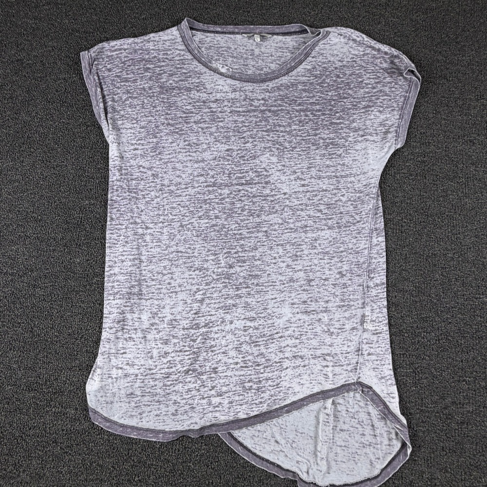 BKE Top Womens L 121604JBKL Purple Burnout Asymmetrical EUC